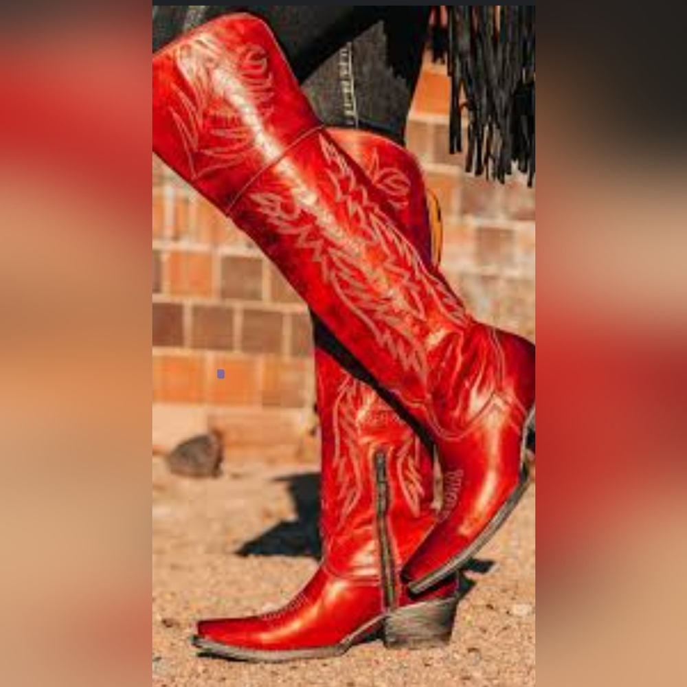 Freebird over-the-knee Wynonna boots red size 8  Brand New, Sold out online